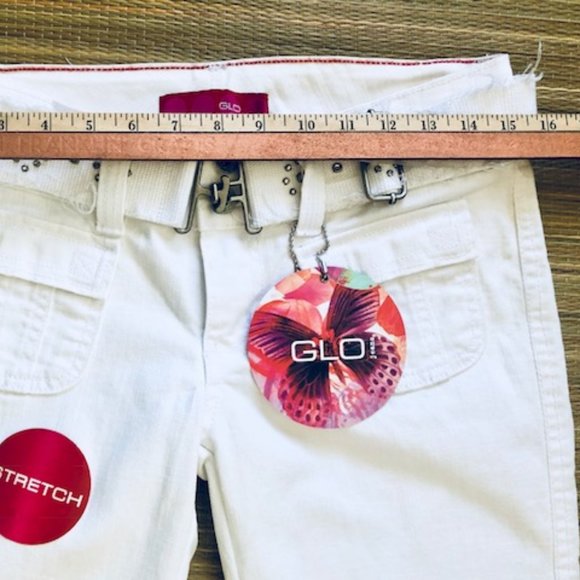 NWT Glo Cuffed Capri/Cropped White Jeans Size 5 - Picture 7 of 12